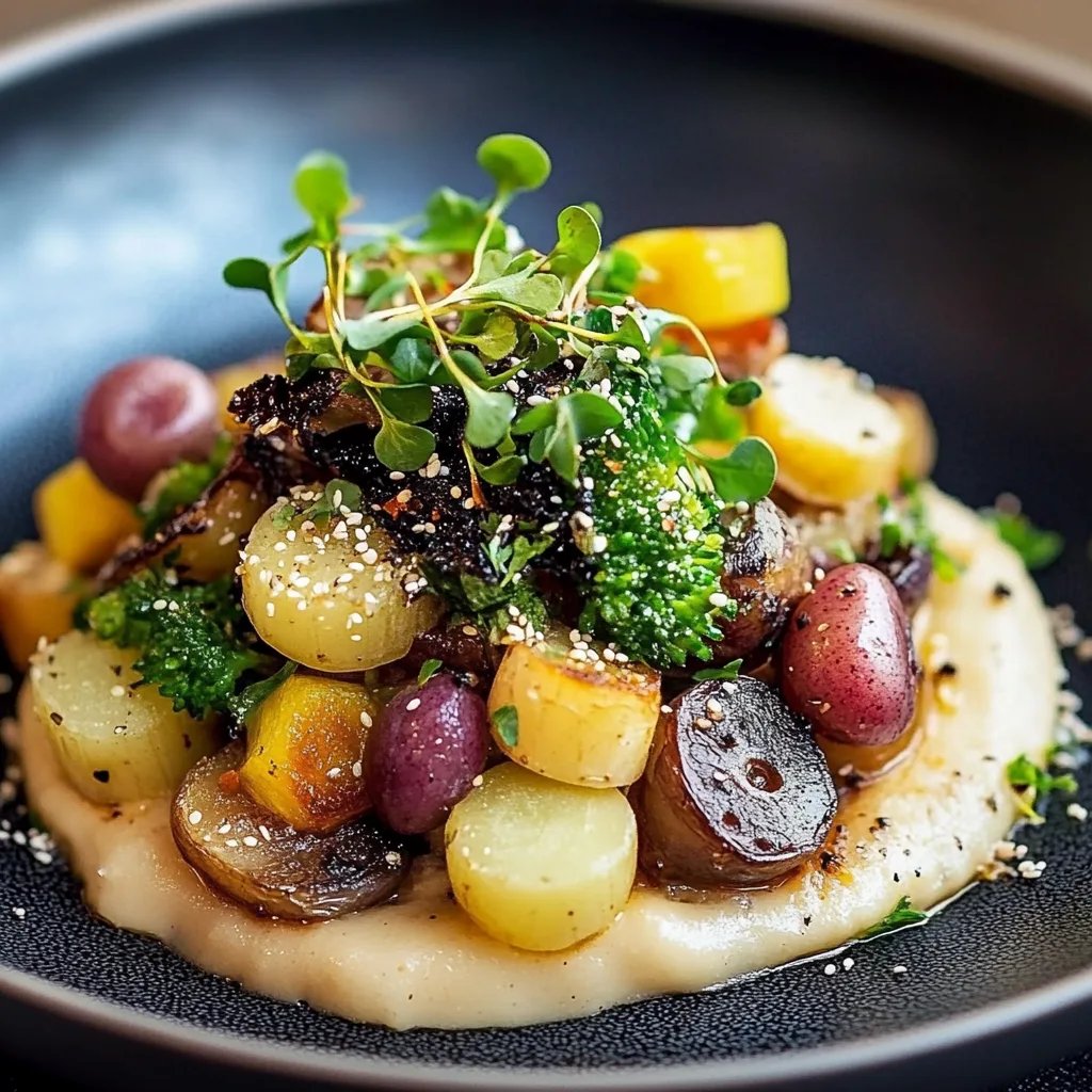 Pilzpfanne mit Rosenkohl & Kartoffelpüree