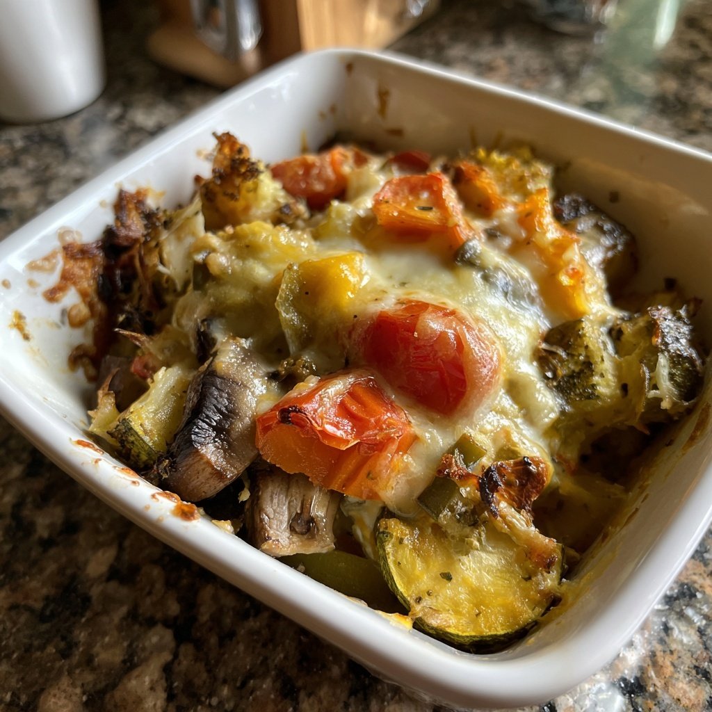 Abendessen vegetarisch aus dem Ofen