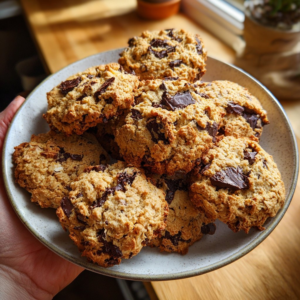 Cookies mit Haferflocken und Schokostückchen