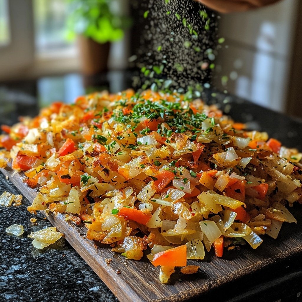 Gemüsepfanne mit Knoblauch