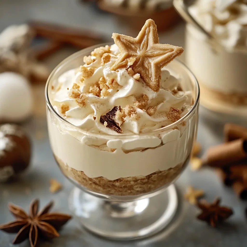 Weiße Lebkuchen-Mousse mit weißer Schokolade