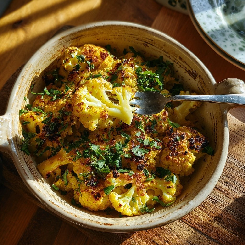 Blumenkohl Pfanne Mit Curry Gewürz