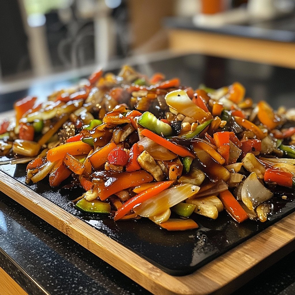 Gemüsepfanne mit Sojasauce
