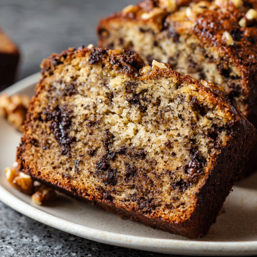 Bananenbrot mit Walnüssen und Kakao