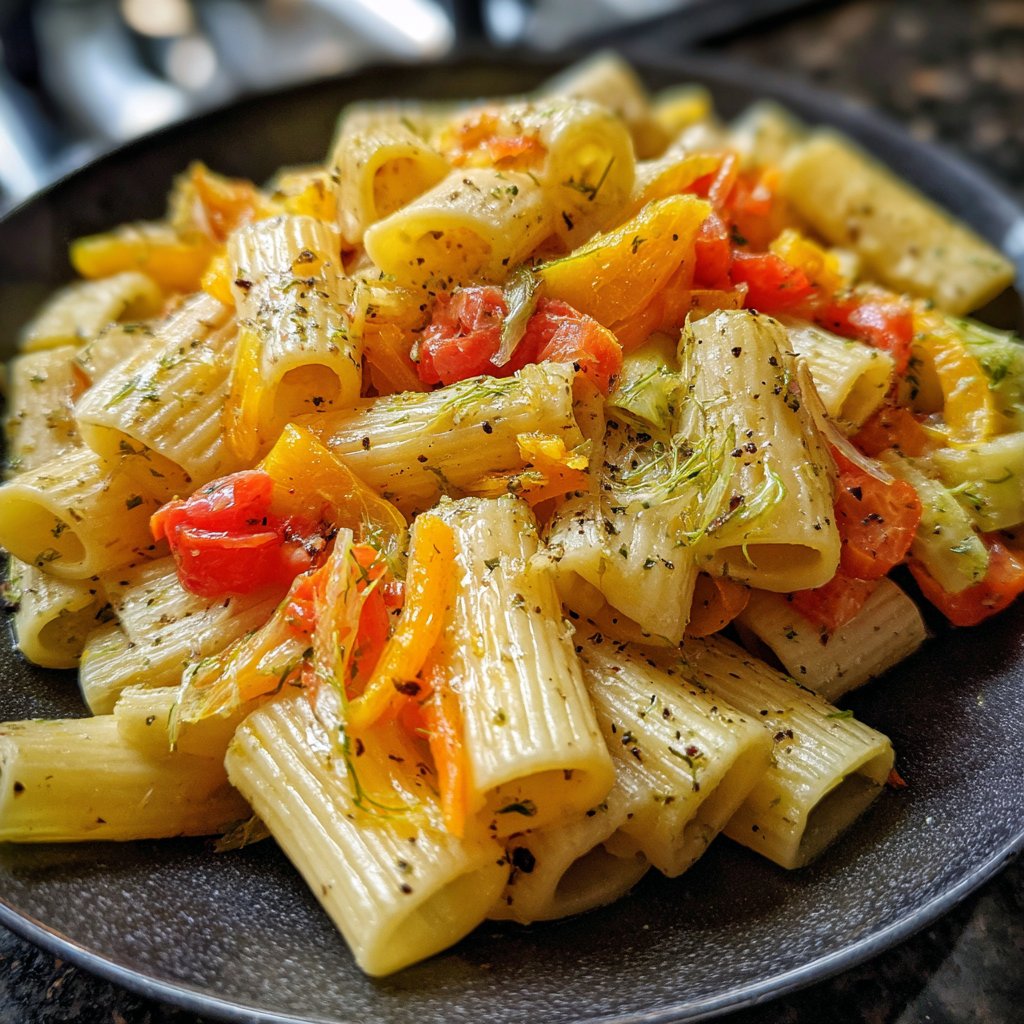 Rigatoni mit Fenchel und Orange